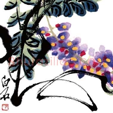 近现代齐白石国画《紫藤.TIF》高清大图资源下载
