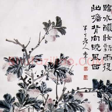 近现代齐白石国画《经典作品 锦鼠登吉图.TIF》高清大图资源下载