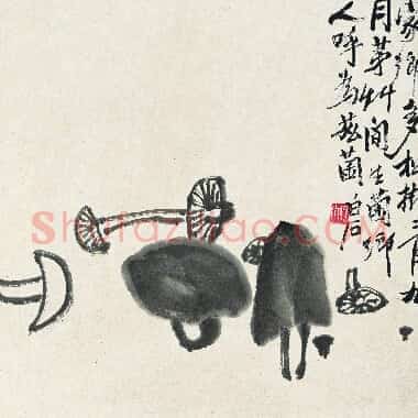 近现代齐白石国画《蘑菇图.TIF》高清大图资源下载
