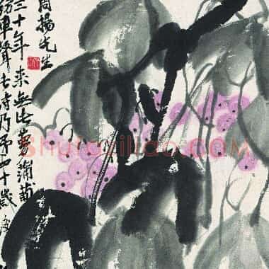近现代齐白石国画《葡萄藤萝.TIF》高清大图资源下载