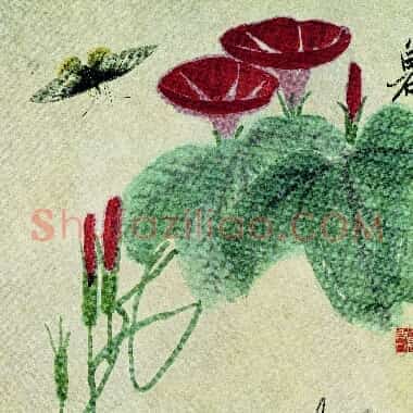 近现代齐白石国画《牵牛花-07.TIF》高清大图资源下载
