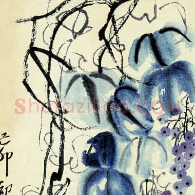 近现代齐白石国画《松鼠葡萄.TIF》高清大图资源下载