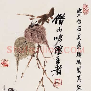 近现代齐白石国画《蝈蝈图.TIF》高清大图资源下载