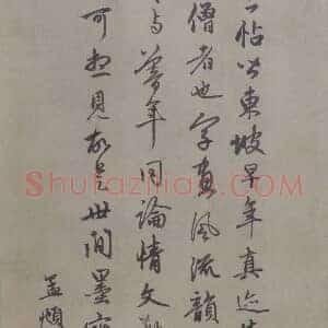 元 赵孟俯《跋苏轼治平帖》行书 北京故宫博物院藏