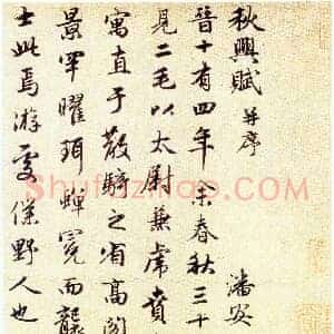 元 赵孟俯 行书《秋兴赋》共10页