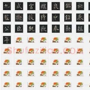 清代 姚孟起《临九成宫碑》楷书 单字帖