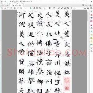 董美人墓志 白底黑字