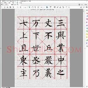 柳公权楷书字汇米字格字帖