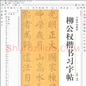 唐 柳公权楷书习字帖